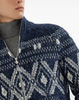 Brunello Cucinelli Jacquard zip-up cardigan
