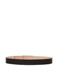Victoria Beckham Jumbo Frame Belt In Black Grained Leather