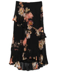Zimmermann Floral-print ruffled skirt