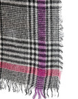 Faliero Sarti Plaid-pattern frayed-edge scarf