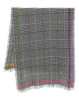 Faliero Sarti Plaid-pattern frayed-edge scarf