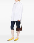 JACQUEMUS Le Bisou Perle crocodile-effect suede shoulder bag
