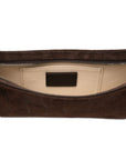 JACQUEMUS Le Bisou Perle crocodile-effect suede shoulder bag