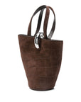 JACQUEMUS  Crocodile-Effect Ring-Detail Tote Bag