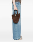 JACQUEMUS  Crocodile-Effect Ring-Detail Tote Bag