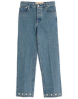 Valentino Cabochon-detail jeans
