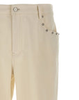 Valentino Stud-embellished cotton trousers