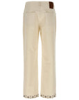 Valentino Stud-embellished cotton trousers
