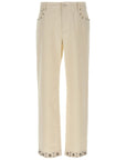 Valentino Stud-embellished cotton trousers