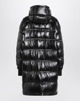 Moncler Grenoble Long glossy black down jacket