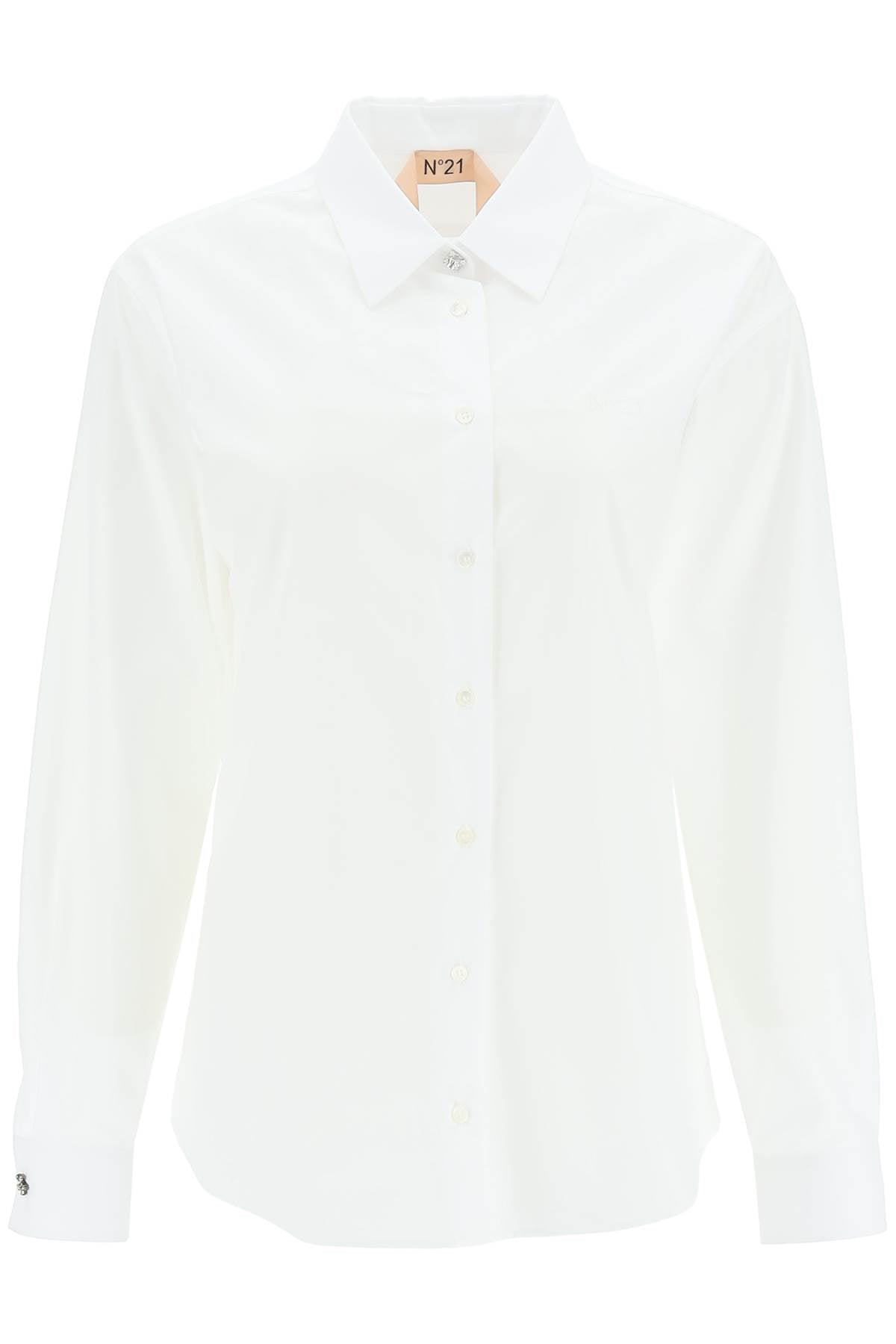 N.21 Shirt With Jewel Buttons   White