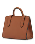 Strathberry nano tote in chestnut calf leather