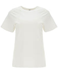 Toteme off-white organic cotton t-shirt with curved seams