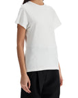 Toteme off-white organic cotton t-shirt with curved seams