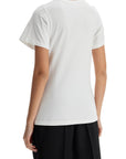 Toteme off-white organic cotton t-shirt with curved seams