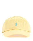 Polo Ralph Lauren curved brim cotton hat yellow with embroidered logo