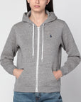 Polo Ralph Lauren Grey zip-up sweatshirt in cotton blend
