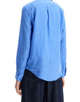 Polo Ralph Lauren long sleeve linen shirt harbor island blue for women