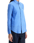 Polo Ralph Lauren long sleeve linen shirt harbor island blue for women