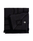 Toteme dark grey wool and cashmere scarf with monogram pattern