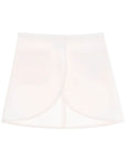 Courreges ellipse twill mini skirt in