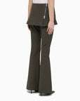 Courreges Courrèges Military green cotton mini skirt trousers