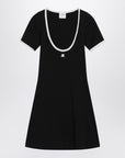 Courreges Courrèges White/black mini dress in cotton