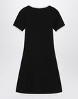 Courreges Courrèges White/black mini dress in cotton