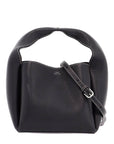 Toteme black calfskin bucket bag with adjustable shoulder strap