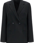 Toteme black double-breasted loose blazer