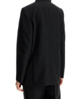 Toteme black double-breasted loose blazer