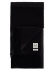 Toteme charcoal grey monogram jacquard wool scarf