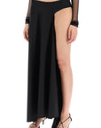 Christopher Esber asymmetric wool talus skirt