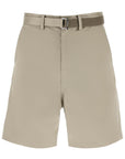 Sacai cotton belted shorts