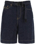 Sacai denim bermuda shorts with removable belt