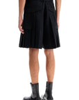 Sacai striped pleated bermuda shorts