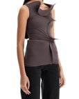 Christopher Esber smoke gray viscose tank top with wide neckline