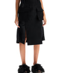 Sacai 'hybrid nylon and wool skirt'