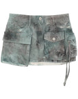 The Attico fay camouflage cargo mini skirt