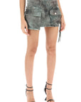 The Attico fay camouflage cargo mini skirt