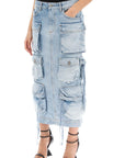 The Attico cargo denim skirt