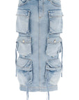 The Attico cargo denim skirt