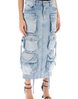 The Attico cargo denim skirt