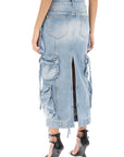 The Attico cargo denim skirt