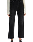 Toteme classic fit jeans with frayed hemline