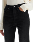 Toteme classic fit jeans with frayed hemline