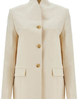 Toteme beige viscose blazer with high collar