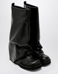 The Attico Combat Robin black leather boot
