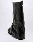 The Attico Combat Robin black leather boot