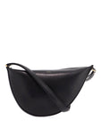 Toteme black calfskin half-moon bag with adjustable shoulder strap